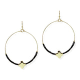 106199, CLOVER ACCENT BEADED ROUND DANGLE EARRING