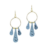 106200, HAMMERED GEOMETRIC DANGLE EARRING