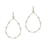 106201, PEARL ACCENT TEARDROP DANGLE EARRING