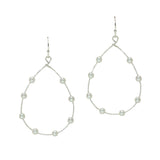 106201, PEARL ACCENT TEARDROP DANGLE EARRING