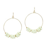 106203, WOOD BEADED ACCENT ROUND DANGLE EARRING