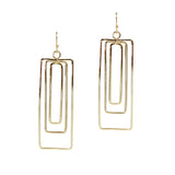 106204, LAYERED RECTANGLE DANGLE EARRING