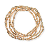 106213, BALL BEADED MULTI LAYERED STRETCH BRACELET