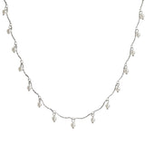 106217, DAINTY PEARL CHARM NECKLACE