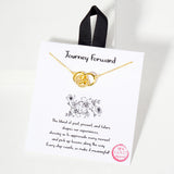 106235, GOLD DIPPED, JOURNEY FORWARD, KNOT CUBIC ZIRCONIA ACCENT NECKLACE