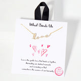 106236, GOLD DIPPED, WHAT BINDS US, SCRIPT LOVE CUBIC ZIRCONIA ACCENT NECKLACE