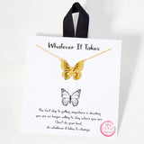 106241, GOLD DIPPED, WHATEVER IT TAKES, BUTTERFLY NECKLACE