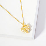 106243, GOLD DIPPED, GOODNESS IN YOU, PEARL STUDDED HEART CHARM PENDANT NECKLACE