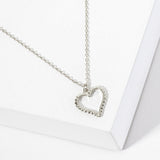 106252, GOLD DIPPED, HEARTBEAT OF LIFE, TEXTURED CUTOUT HEART PENDANT NECKLACE