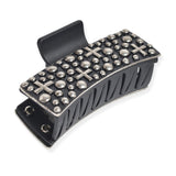 106264, WESTERN THEMED, CROSS, ROUND ACCENT RECTANGULAR GRANDER HAIR CLAW