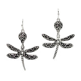 106270, DRAGONFLY FILIGREE DANGLE EARRING
