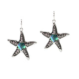106279, STARFISH ABALONE ACCENT DANGLE EARRING