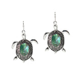 106280, SEA TURTLE ABALONE ACCENT DANGLE EARRING