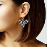 106291, WESTERN THEMED, ENGRAVED SYMBOL DANGLE EARRING