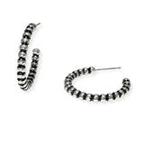 106294, WESTERN TEXTURED ROUND HOOP EARRING