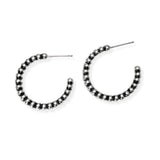 106294, WESTERN TEXTURED ROUND HOOP EARRING