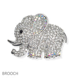 106297, ELEPHANT CRYSTAL RHINESTONE PIN BROOCH