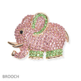 106297, ELEPHANT CRYSTAL RHINESTONE PIN BROOCH