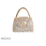 106298, PURSE HANDBAG CRYSTAL RHINESTONE PIN BROOCH