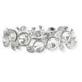 106300, CONECAVE RHINESTONE ACCENT FLOWER VINE STRETCH BRACELET