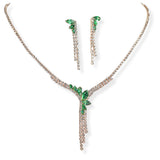 106306, MARQUISE CUBIC ZIRCONIA ACCENT CRYSTAL RHINESTONE NECKLACE