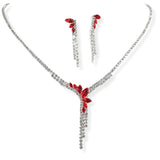 106306, MARQUISE CUBIC ZIRCONIA ACCENT CRYSTAL RHINESTONE NECKLACE