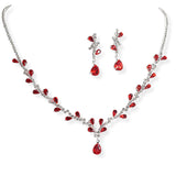106307, TEARDROP CUBIC ZIRCONIA ACCENT CRYSTAL RHINESTONE NECKLACE