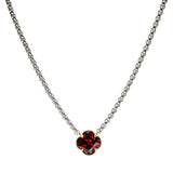 106311, 14K GOLD PLATED, CLOVER CUBIC ZIRCONIA DESIGNER INSPIRED NECKLACE