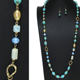 106335, SEMI PRECIOUS STONE BEADED LONG NECKLACE