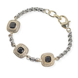 106349, 14K GOLD PLATED, GEOMETRIC CUBIC ZIRCONIA DESIGNER INSPIRED BRACELET