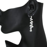 106374, TEARDROP CUBIC ZIRCONIA ACCENT DANGLE EARRING