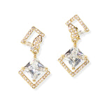 106380, BUTTERFLY ACCENT CUBIC ZIRCONIA, PAVE CRYSTAL RHINESTONE DANGLE EARRING