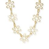 106406, CUTOUT FLOWER STATION NECKLACE