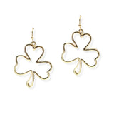 106426, ST. PATRICKS DAY CUTOUT CLOVER DANGLE EARRING