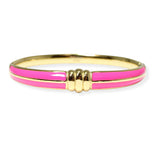 106445, ENAMEL ACCENT STAINLESS STEEL BANGLE BRACELET
