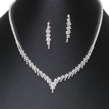 106462, DAINTY BAGUETTE CUBIC ZIRCONIA NECKLACE SET