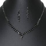 106462, DAINTY BAGUETTE CUBIC ZIRCONIA NECKLACE SET