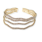 106464, PAVE CRYSTAL RHINESTONE STRETCH CUFF BRACELET