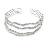 106464, PAVE CRYSTAL RHINESTONE STRETCH CUFF BRACELET
