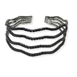 106464, PAVE CRYSTAL RHINESTONE STRETCH CUFF BRACELET