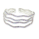 106464, PAVE CRYSTAL RHINESTONE STRETCH CUFF BRACELET