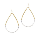 106469, DAINTY AGATE STONE BEADED TEARDROP DANGLE EARRING