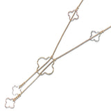 106477, CUTOUT CLOVER ACCENT LONG STATEMENT NECKLACE