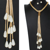 106483, FRESHWATER PEARL TASSEL DROP LONG NECKLACE