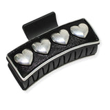 106487, WESTERN HEART EMBOSSED RECTANGULAR GRANDER HAIR CLAW