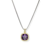 106495, 14K GOLD PLATED, GEOMETRIC CUBIC ZIRCONIA DESIGNER INSPIRED PENDANT NECKLACE