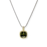 106495, 14K GOLD PLATED, GEOMETRIC CUBIC ZIRCONIA DESIGNER INSPIRED PENDANT NECKLACE