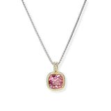 106495, 14K GOLD PLATED, GEOMETRIC CUBIC ZIRCONIA DESIGNER INSPIRED PENDANT NECKLACE
