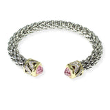 106526, 14K GOLD PLATED, PAVE CHEVRON, CUBIC ZIRCONIA ACCENT DESIGNER INSPIRED CUFF BRACELET