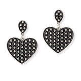 106536, WESTERN HEART BALL TEXTURED DANGLE EARRING